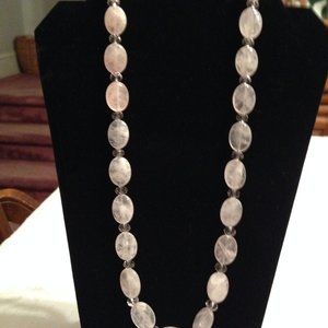 Handmade Rose Quartz w/ Lg 10 mm Crystal w toggle